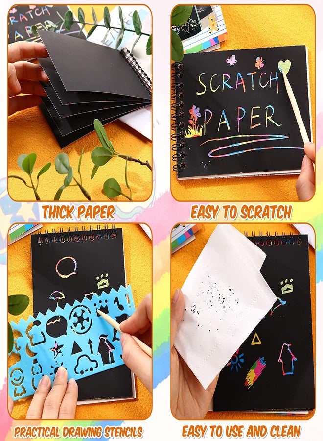 Huastyle 16 Pack Scratch Notebooks Art and Crafts for Kids Ages 4-8-12 Party Favors, Treasure Box Prizes for Kids Classroom Pinata Stuffers Goodie Bags Activities Drawing Girls Birthday Games - Image 5